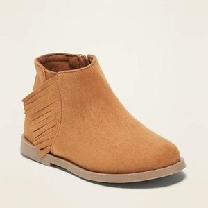 Old Navy Faux-Suede Side-Fringe Booties